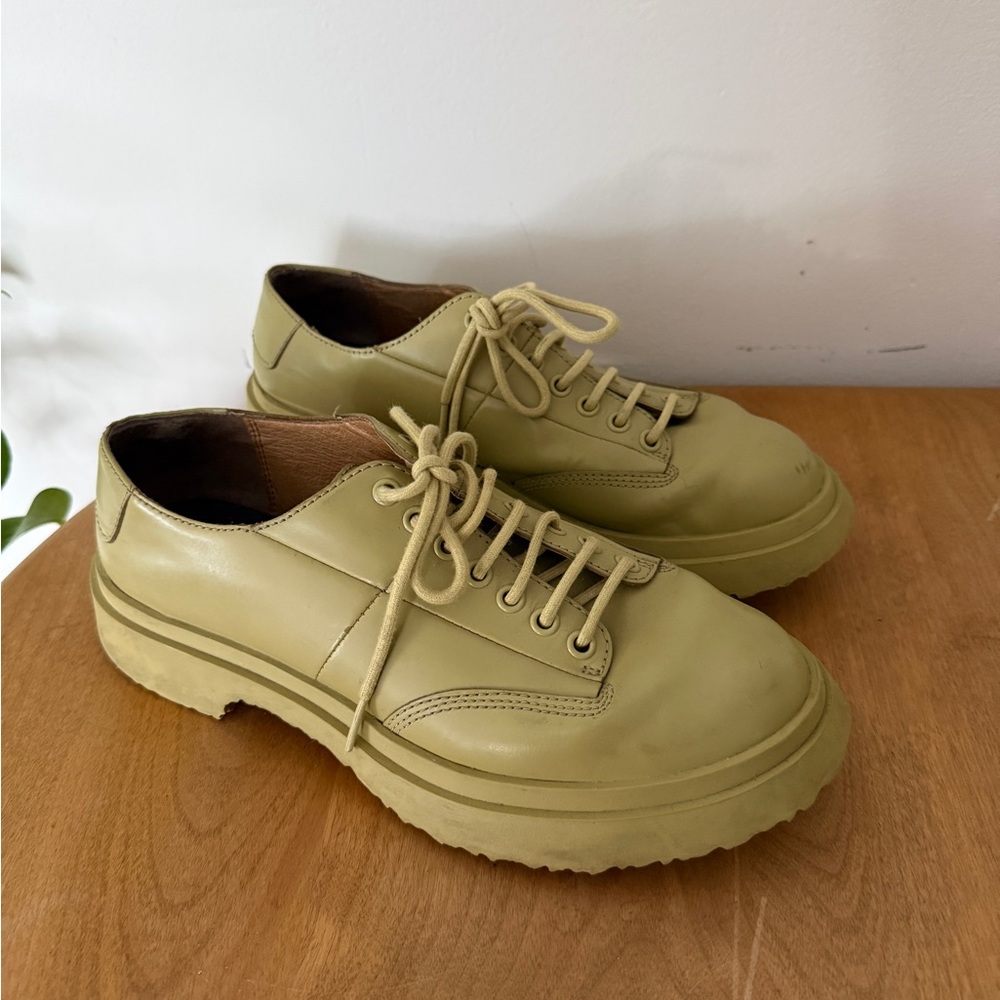 Camper Green Walden Leather Shoes - Picture 2 of 5